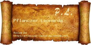 Pflanczer Leonarda névjegykártya